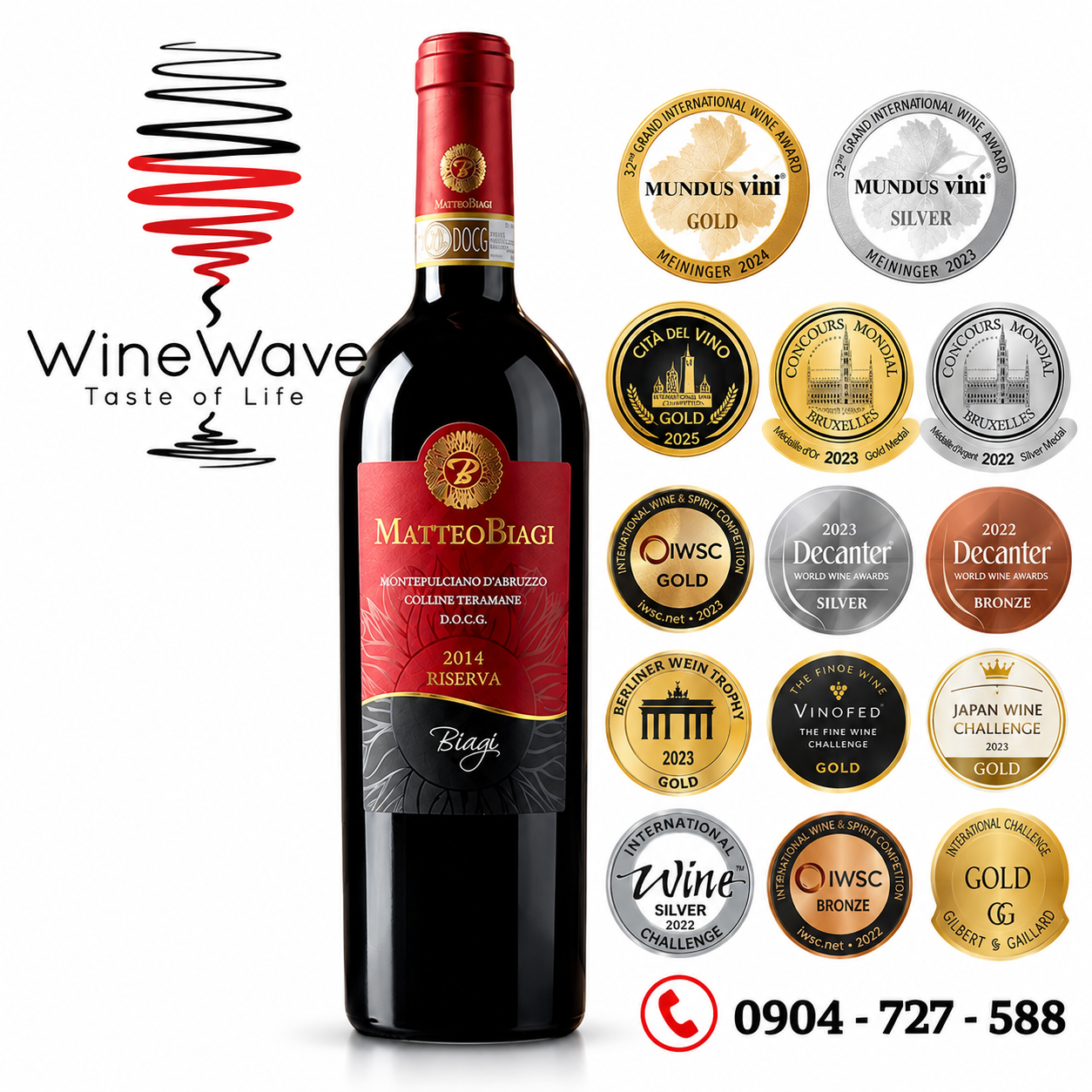 Rượu Vang Ý Matteo Biagi Montepulciano d'Abruzzo DOCG Riserva